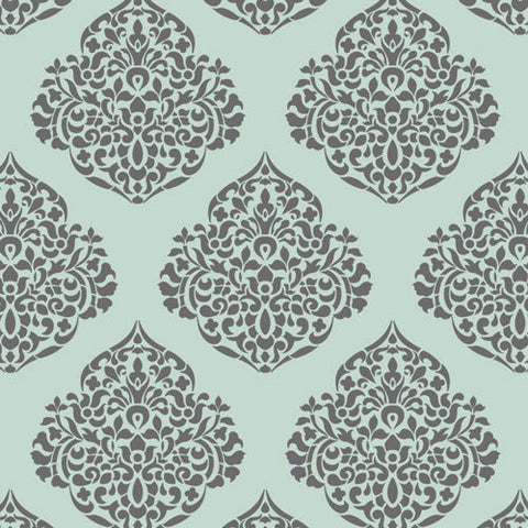 Large 15 Inch Moroccan Damask Allover Wall Stencil