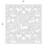 Otomi Animals Allover Wall Stencil - Dimensions