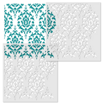 Global Damask Allover Wall Stencil - Repeat