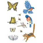 Butterflies, Bees, Bluebirds & Chipmunk Stencil
