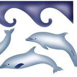 Dolphin Wall Stencil Border