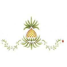 Elegant Pineapple Stencil