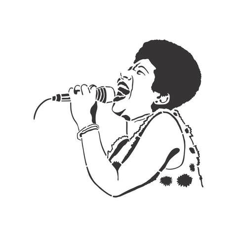 Aretha Icons Collection Stencil by Bill Burns