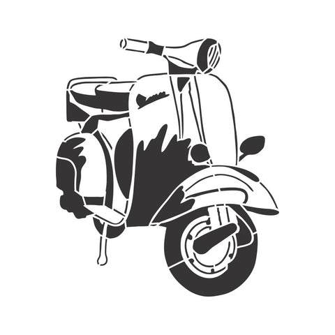 Scooter Icons Collection Stencil by Bill Burns