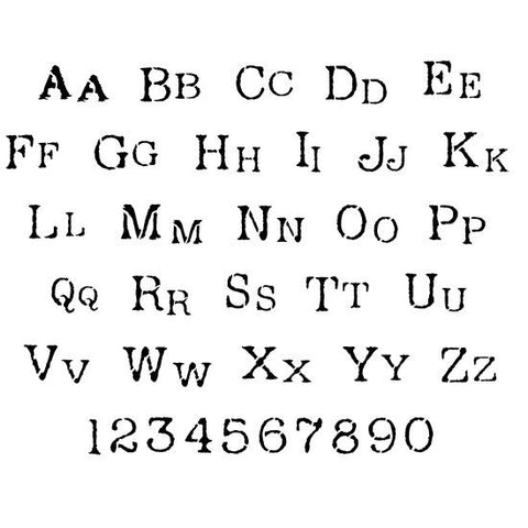 Old Newsprint Alphabet Stencils