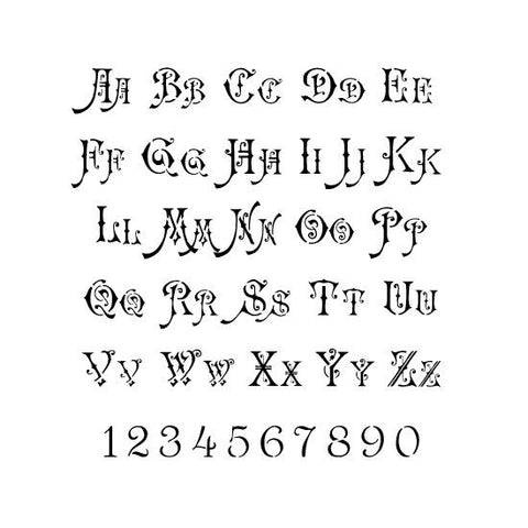 Ornate Alphabet Stencils