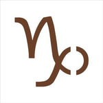 Capricorn Zodiac Sign Shape Stencil