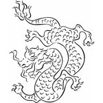 Dragon Wall Stencil Upside Down