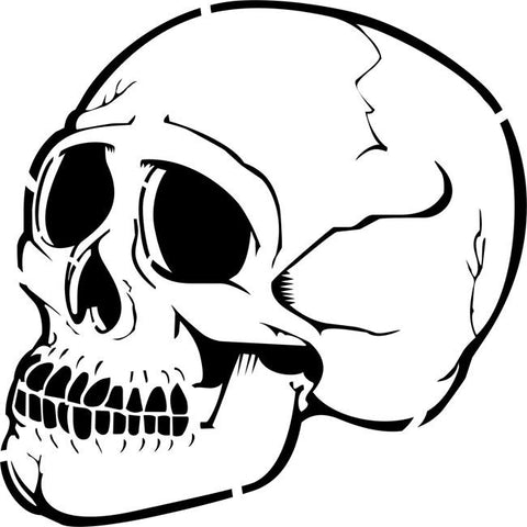 Human Skull Profile 02 Stencil