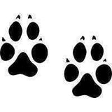 Wolf Animal Tracks Stencil