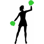 Cheerleader Wall Stencil Green Pom-Poms