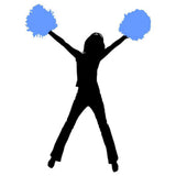 Cheerleader Wall Stencil Blue Pom-Poms