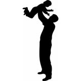 People Wall Stencils Father Holding Up Baby