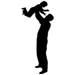 Father and Child Silhouette Stencil by Crafty Stencil