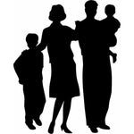 People Wall Stencils Family of 4