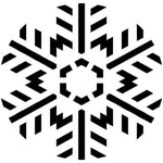 Triangular Snowflake Craft Stencil