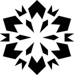 Geometric Snowflake Craft Stencil