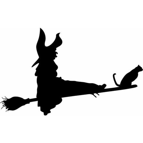 Halloween Wall Stencils Witch On Broom