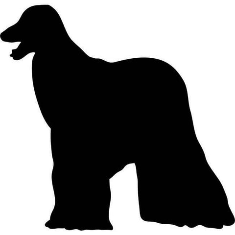 Afghan Hound Dog Silhouette Stencil