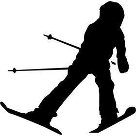 Shuffle Skiing Stencil
