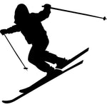 Steep Slope Skiing Stencil