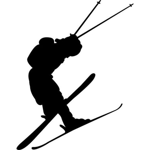 High Jump Skiing Stencil
