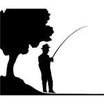 Lakefront Fishing Stencil