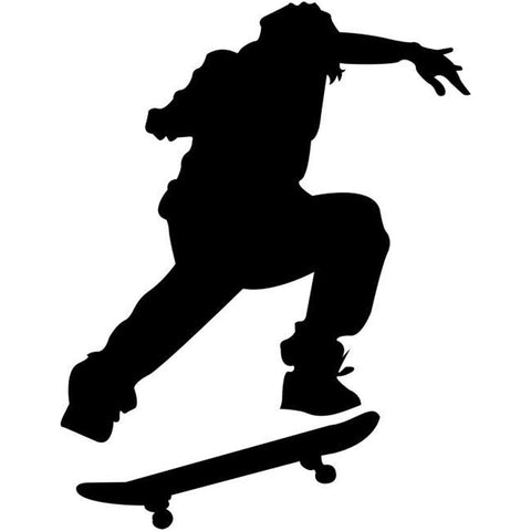 Kick Flip Skateboarding Stencil