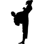 Hook Kick Karate Stencil