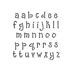 Whimsical Font Lowercase Alphabet Stencil Set