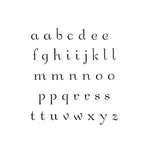 Simple Script Lowercase Alphabet Stencils