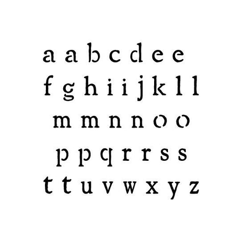 Rustic Lowercase Alphabet Stencils