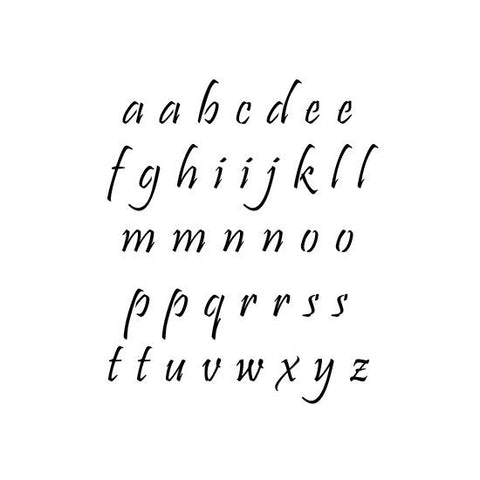 Pristina Lowercase Alphabet Stencils