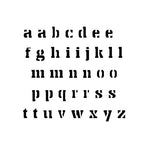Stencil Export Lowercase Alphabet Stencil Set