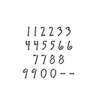 Whimsical Font Number Stencil Set