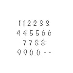Script Number Stencils
