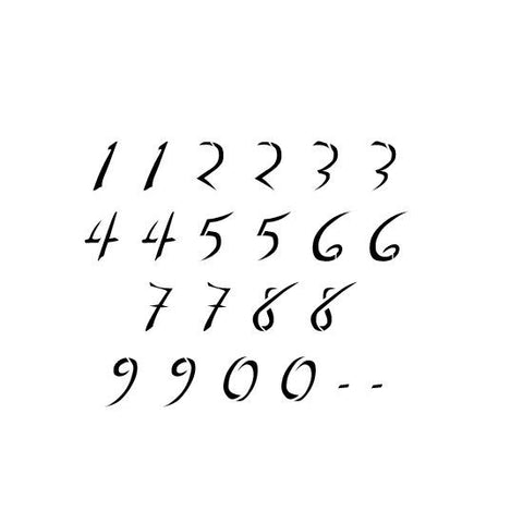 Dali Number Stencil Set