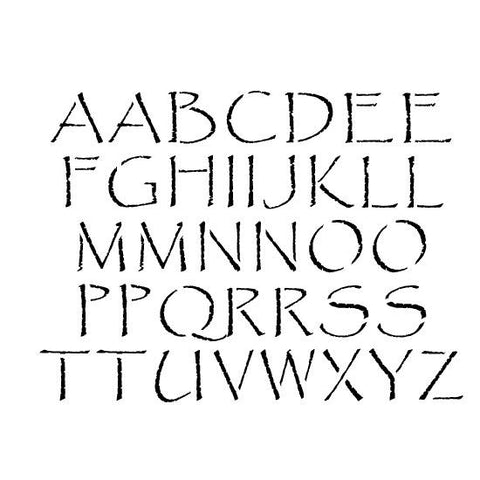 Papyrus Uppercase Alphabet Stencils