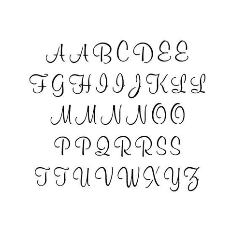 Script Uppercase Alphabet Stencils