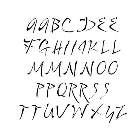 Dali Uppercase Alphabet Stencil Set