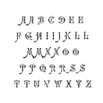 Ornate Uppercase Alphabet Stencils