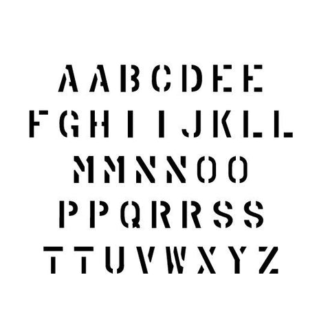 Military Uppercase Alphabet Stencils