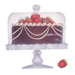 Strawberry Cake Wall Stencil by DeeSigns