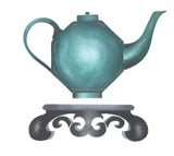 Asian Octagonal Teapot Wall Stencil by DeeSigns