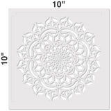 Asana Mandala Stencil Measurements
