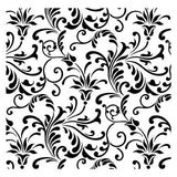 Floral Swirl All Over Pattern Stencil (10 mil Plastic)