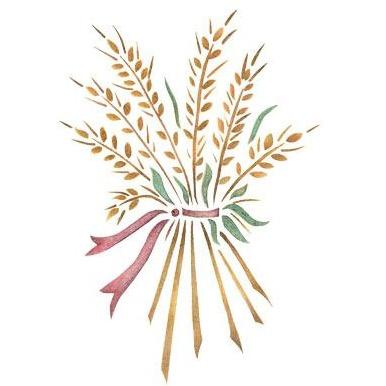 Wheat Bouquet Stencil