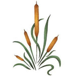 Cattails with Grace Wall Stencil