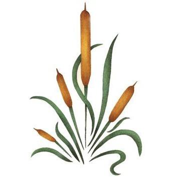 Cattails with Grace Craft Stencil