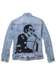 Elton Icons Collection Stencil by Bill Burns on a Jean Jacket. Make your statement today with Bill Burns Stencils!